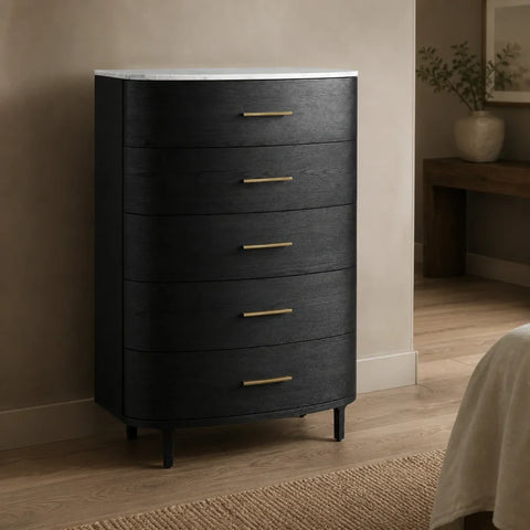 EBONY / CARRARA MARBLE