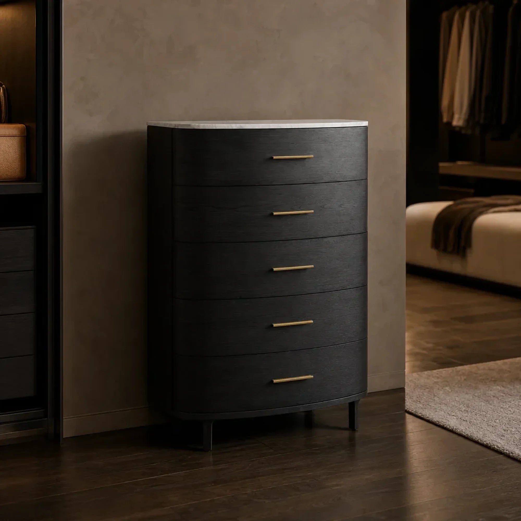 EBONY / CARRARA MARBLE