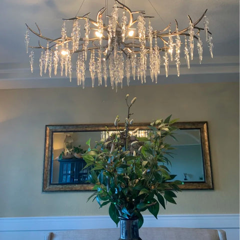 New Light Luxury Crystal Geometric Chandelier for Living Room/Dining Room/Bedroom