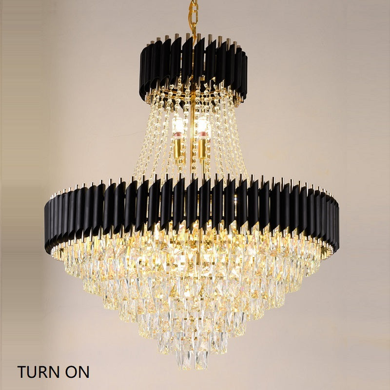 Housegent Bobon Crystal Modern Luxury Crystal Multilayer Chandelier