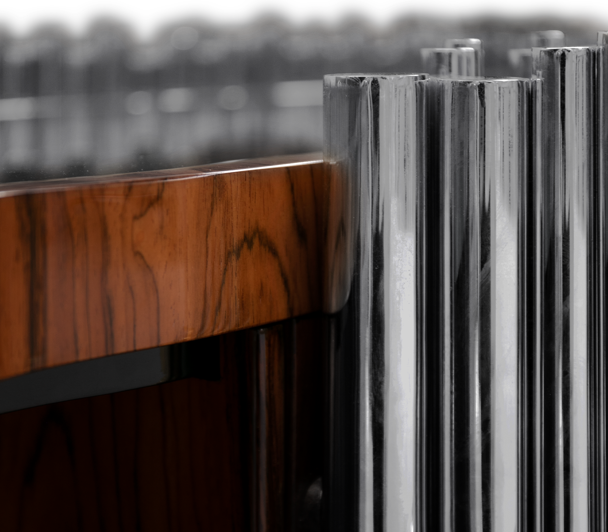 Brass Hidden Storage Sculptural Form Sideboard