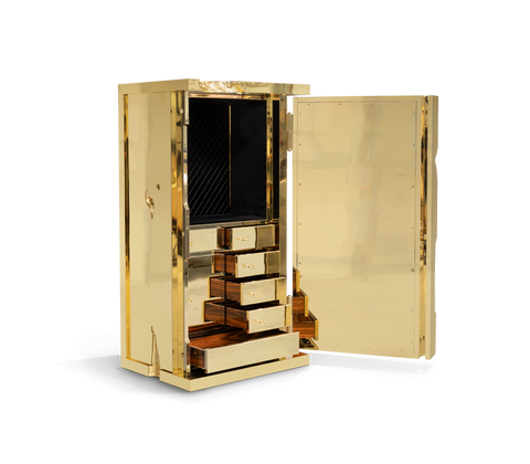 Collectible Vault Safe with Gold-Plated Finish and Secret
