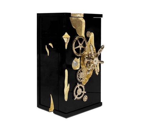 Collectible Vault Safe with Gold-Plated Finish and Secret