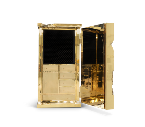 Collectible Vault Safe with Gold-Plated Finish and Secret