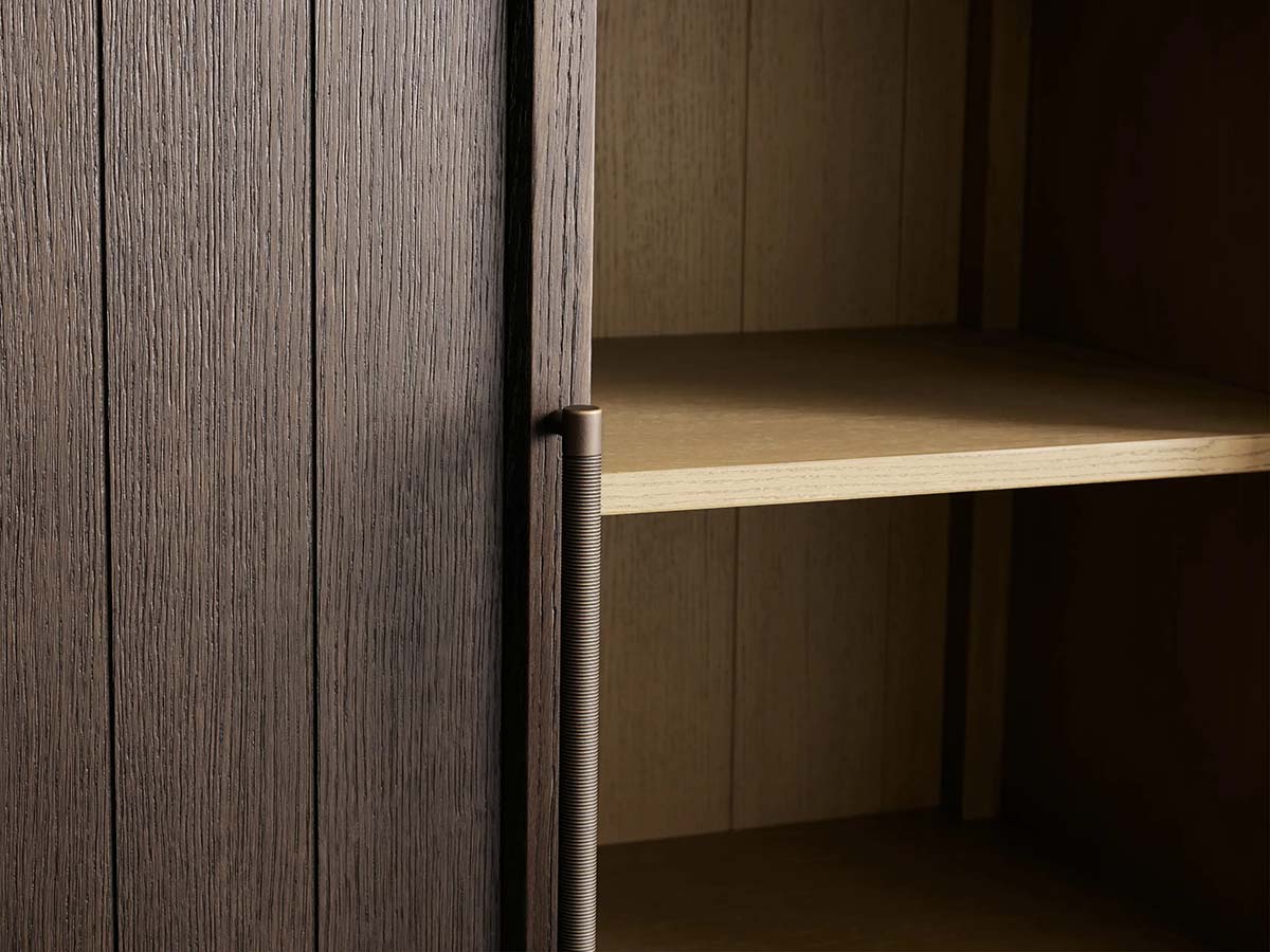 Hattie Oak Living Room Tall Display Cabinet Wood Office Bookcase Dining Sideboard