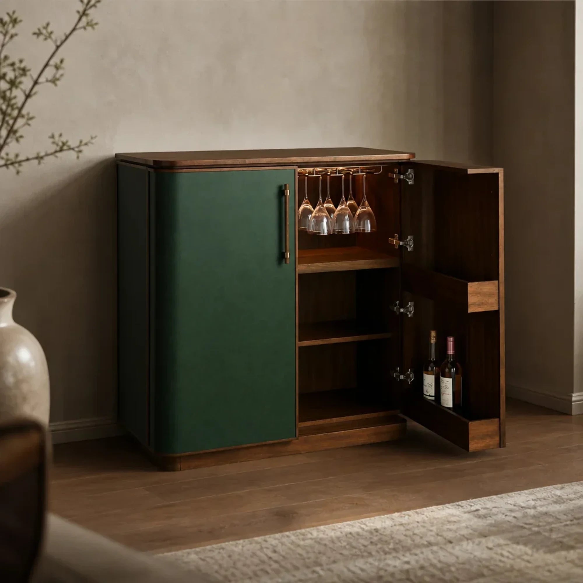 WALNUT & FOREST GREEN