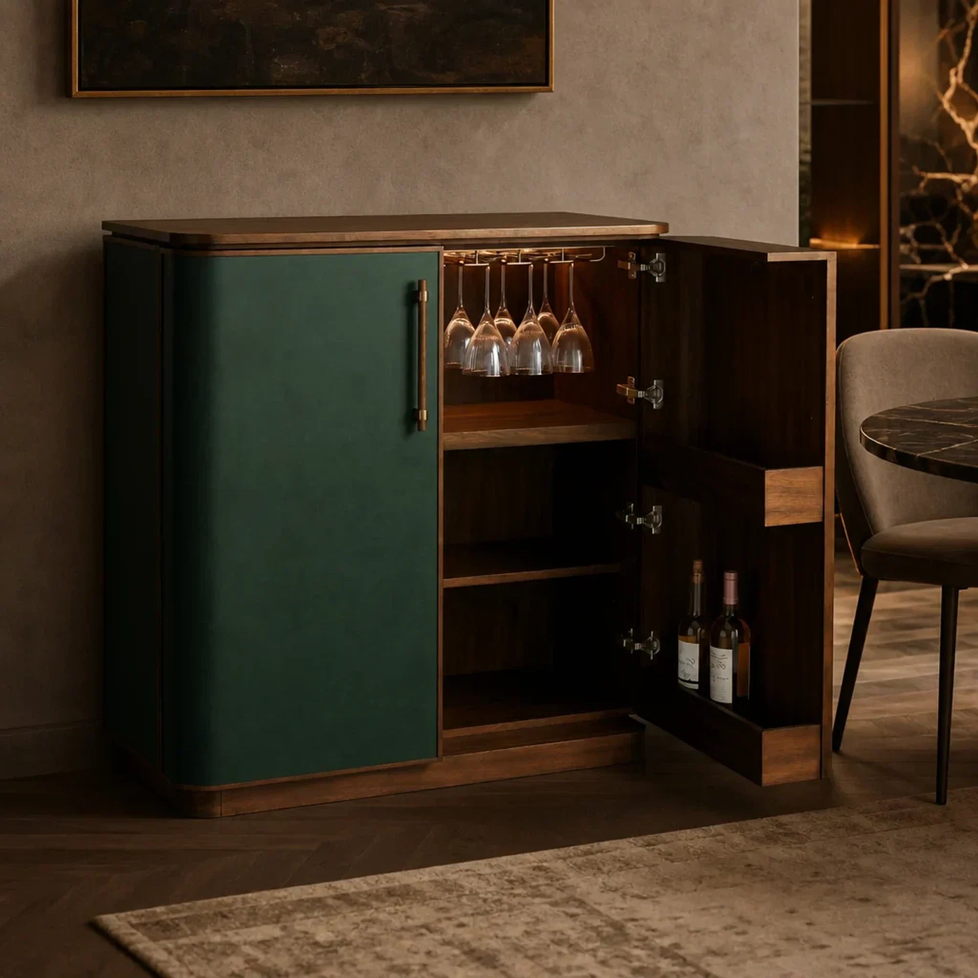 WALNUT & FOREST GREEN