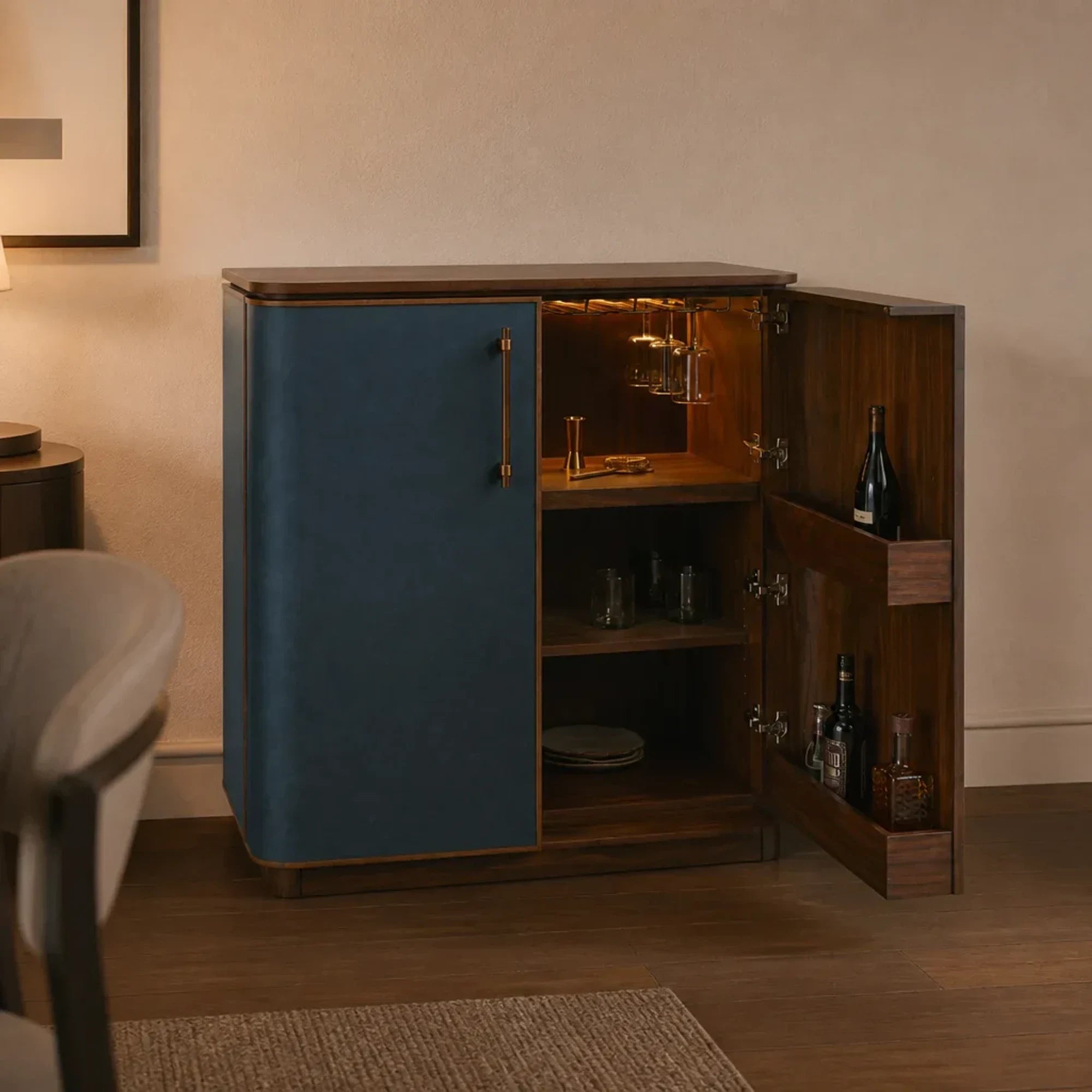 WALNUT & NAVY