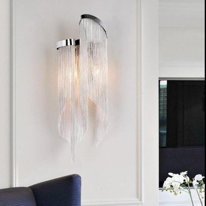 Flavio Modern Aluminum Chain Tassel Wall Sconce Wall Sconce J-CHANDELIER   