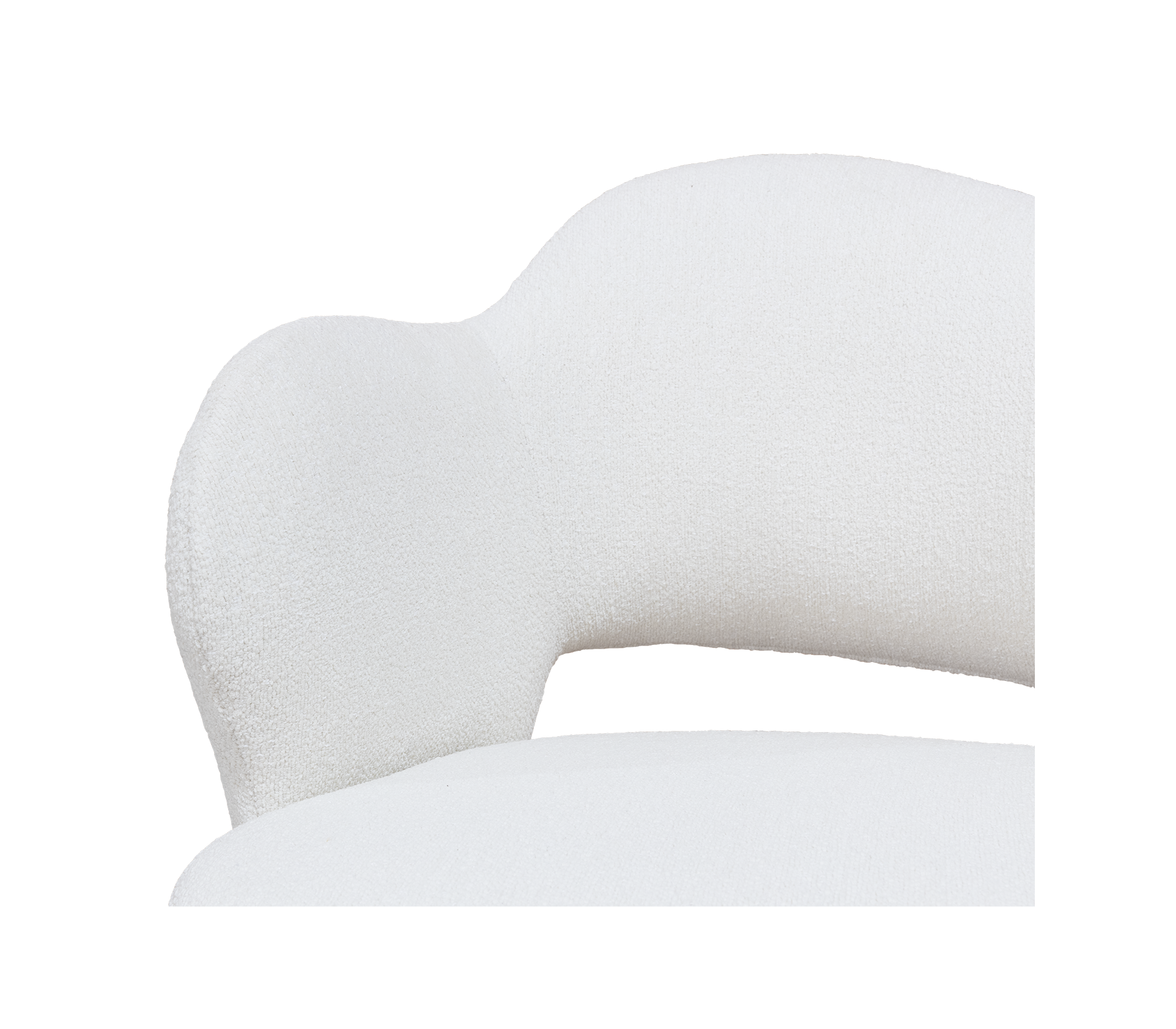 Amara Bouclé Modern Brass Chair