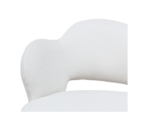 Amara Bouclé Modern Brass Chair