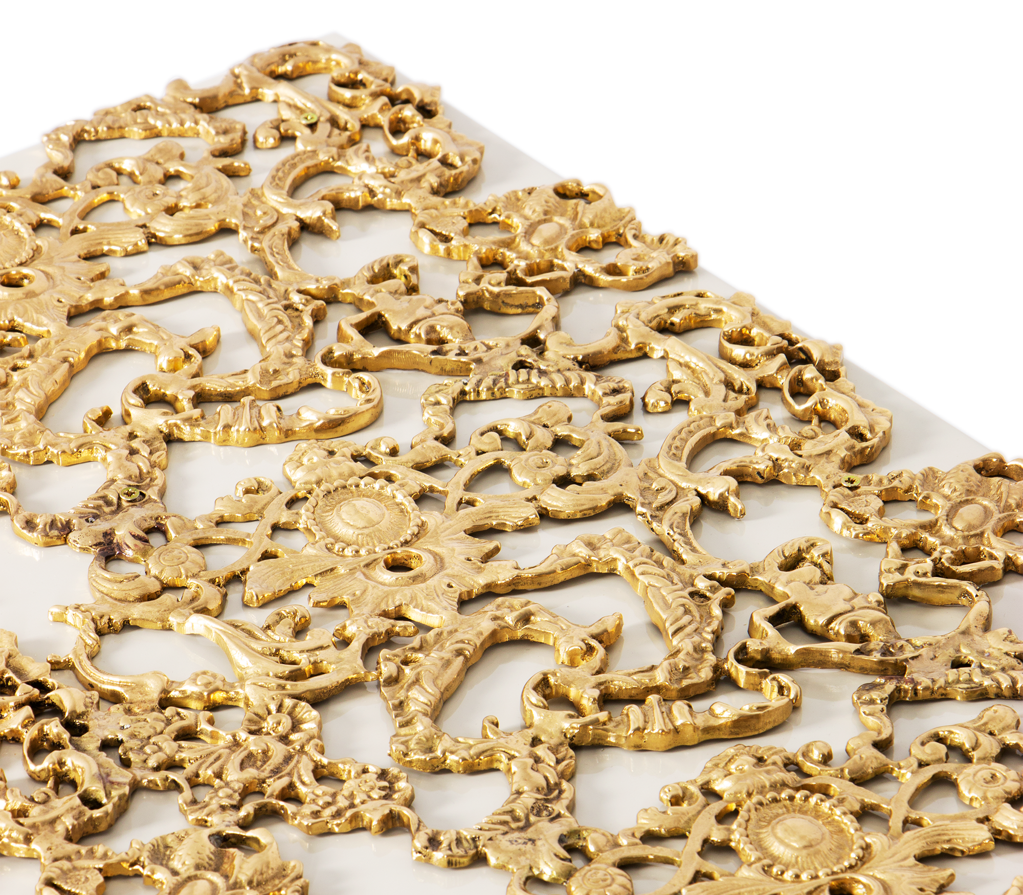 Crochet Baroque Gold Filigree Nightstand