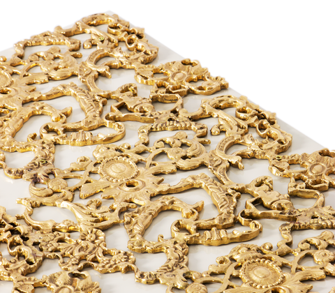 Crochet Baroque Gold Filigree Nightstand