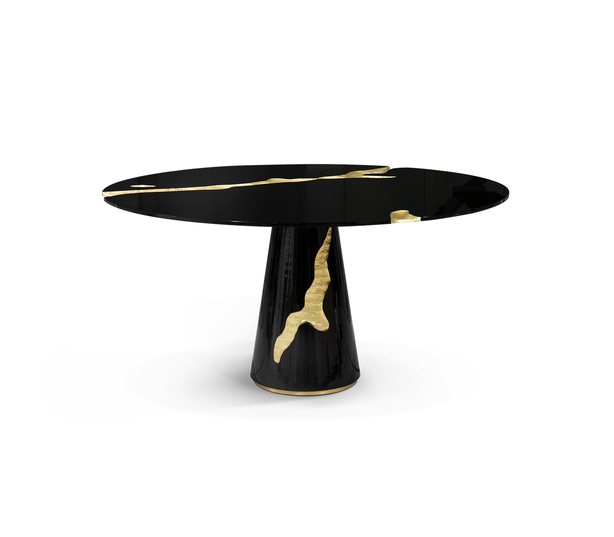 Lapiaz Black Lacquer Dining Table