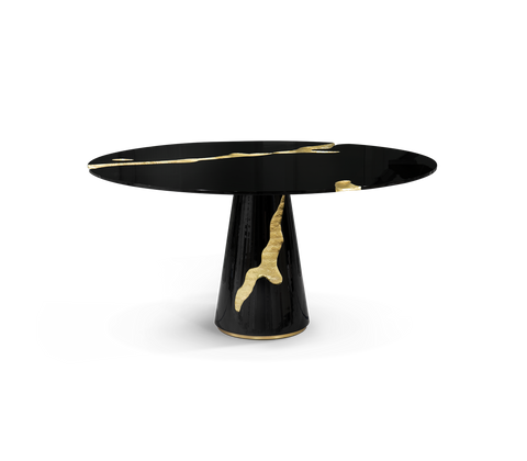 Lapiaz Black Lacquer Dining Table