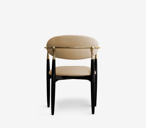 Nahéma Sculptural Hand Motif Polished Brass Chair