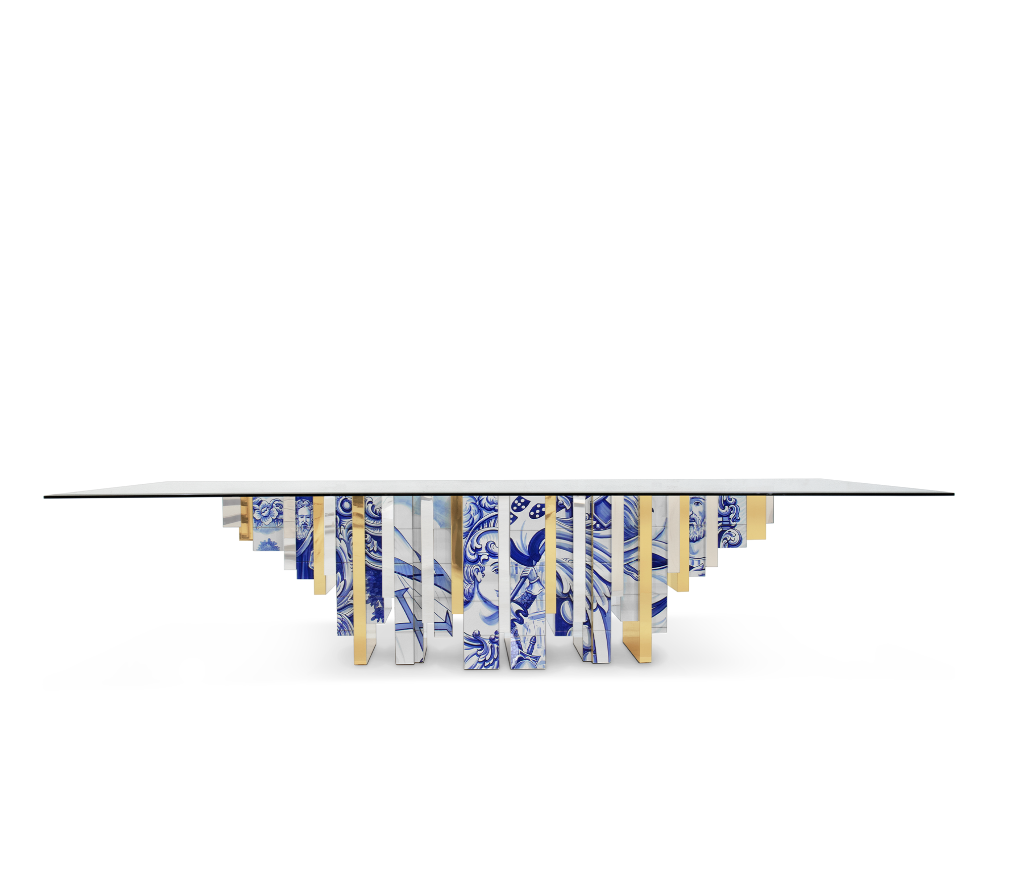 Heritage Dining Table with Azulejo-Inspired