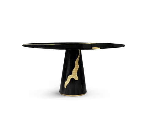 Lapiaz Black Lacquer Dining Table