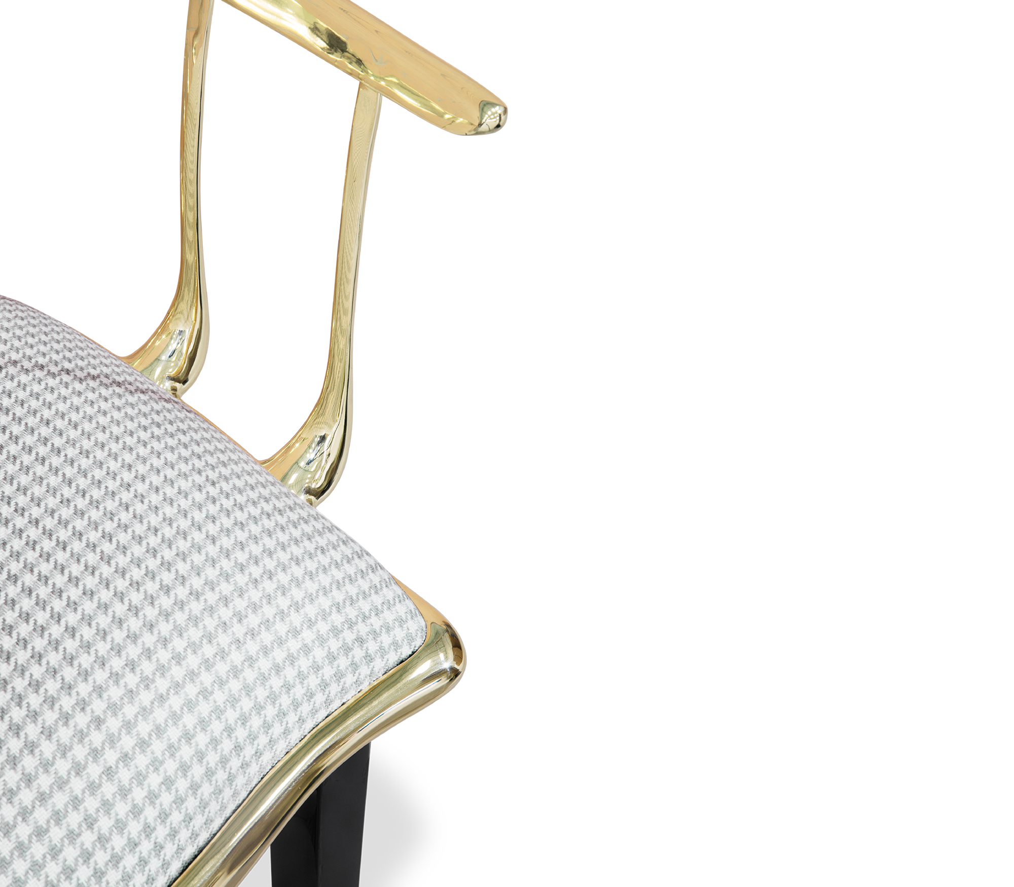 No 11 Surrealist Polished Brass Bar Stool