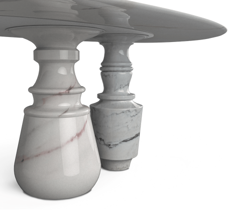 Pietra Oval Classic Estremoz Marble Dining Table