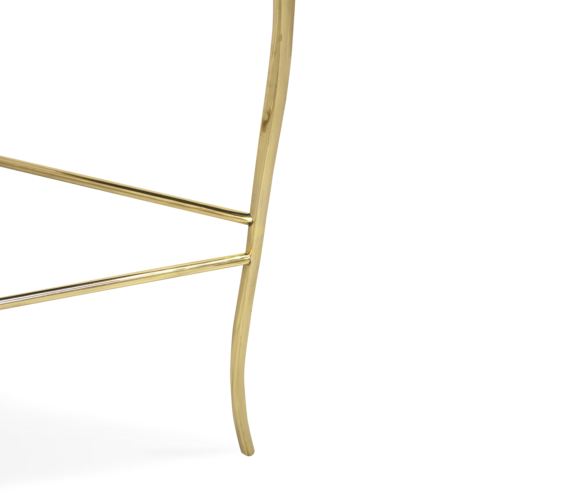 Chandra Fluid Sculptural Polished Brass Bar Stool