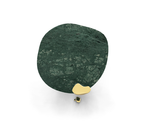 Diamond Marble and Brass Round Dining Table