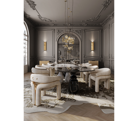 Pietra Oval Classic Estremoz Marble Dining Table