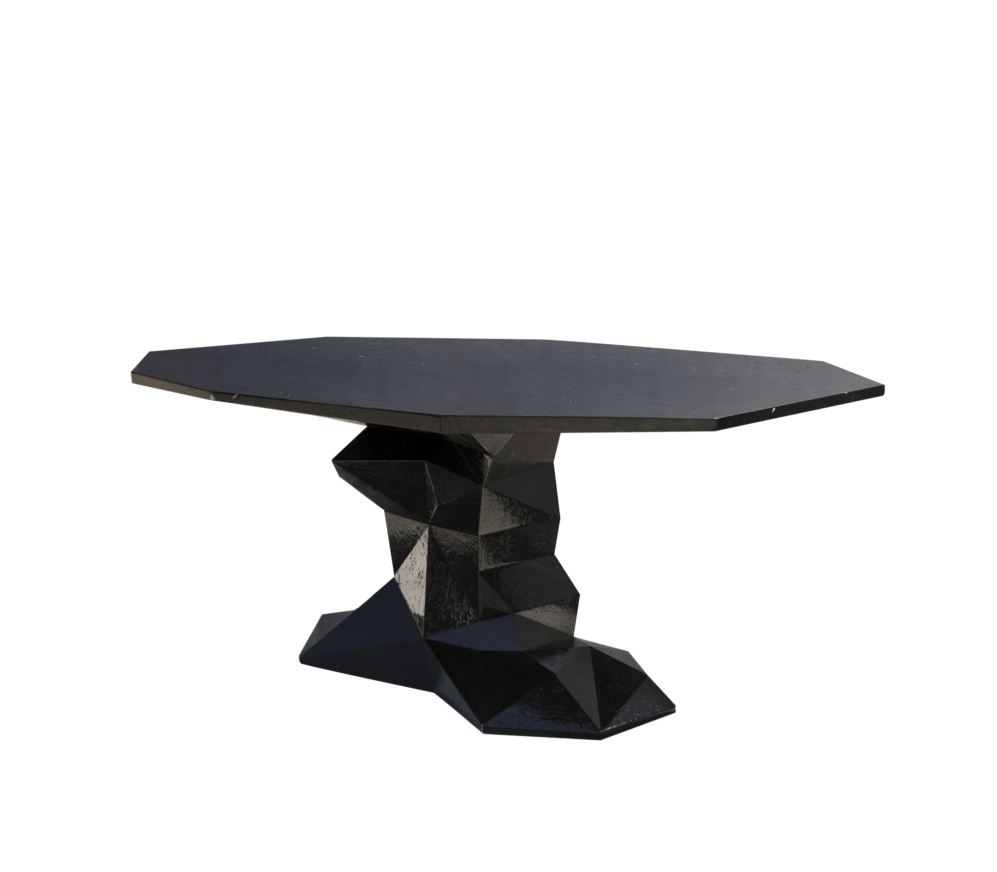 Faceted Design Dining Table for Dining Room