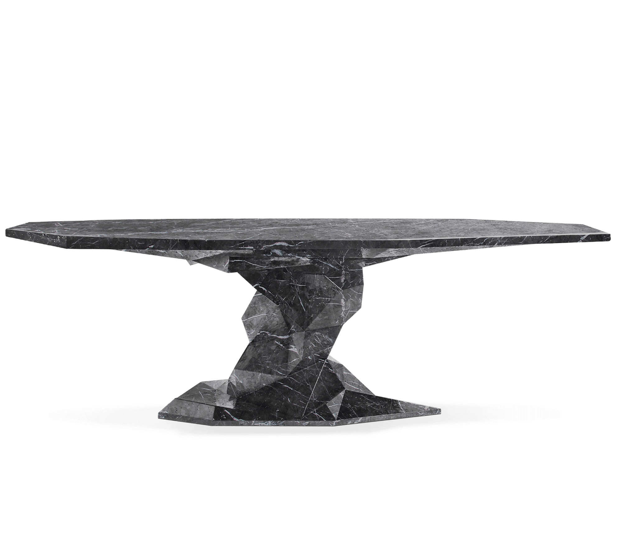 Faceted Design Dining Table for Dining Room