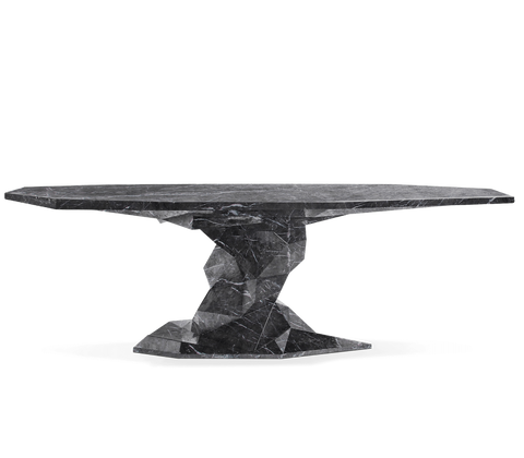 Faceted Design Dining Table for Dining Room