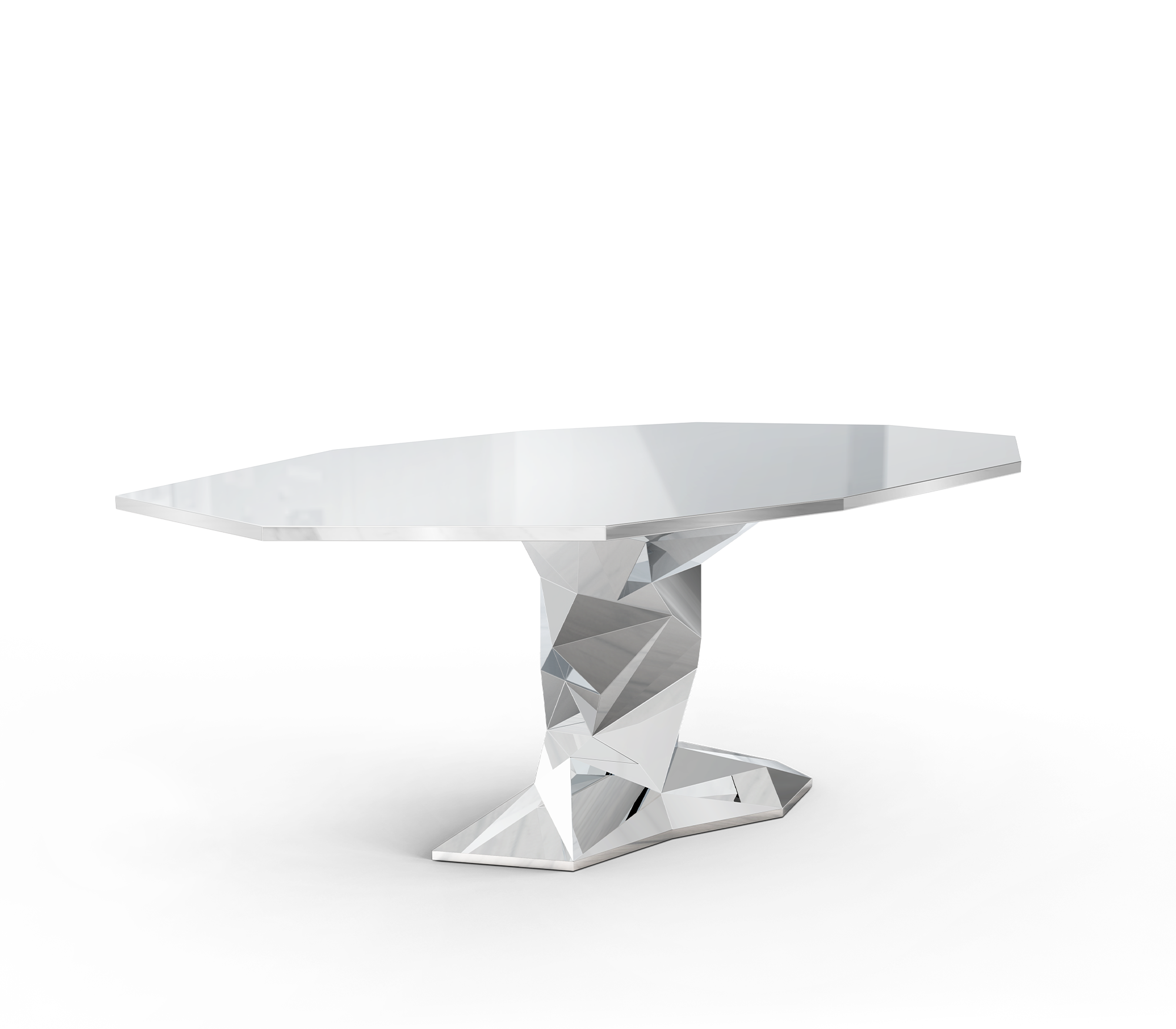 Faceted Design Dining Table for Dining Room