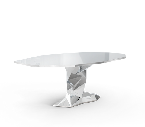Faceted Design Dining Table for Dining Room