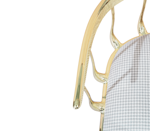 No 11 Surrealist Polished Brass Bar Stool