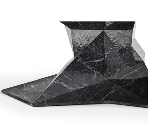 Faceted Design Dining Table for Dining Room