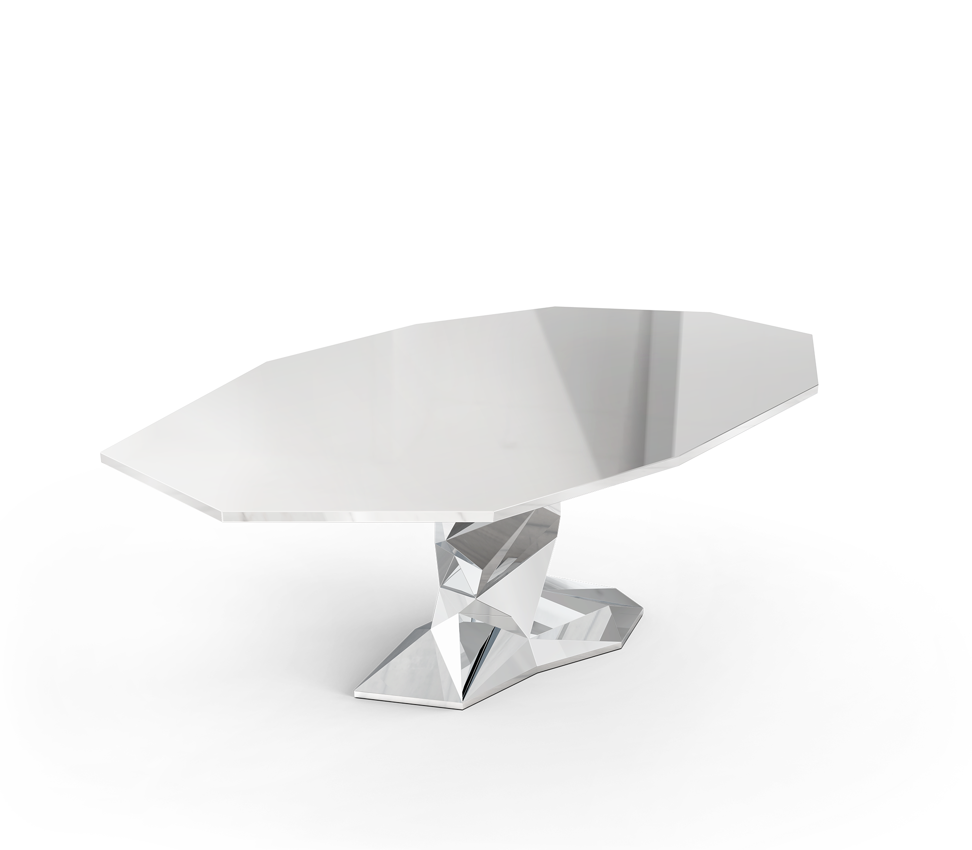 Faceted Design Dining Table for Dining Room
