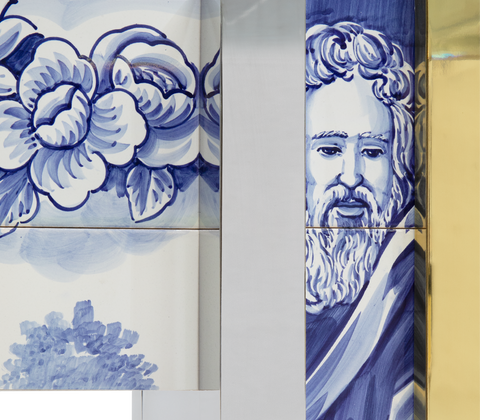 Heritage Dining Table with Azulejo-Inspired