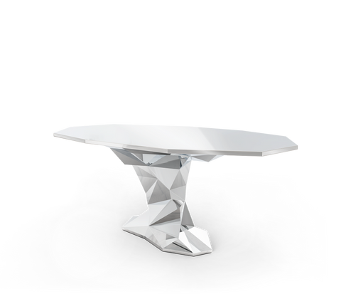 Faceted Design Dining Table for Dining Room