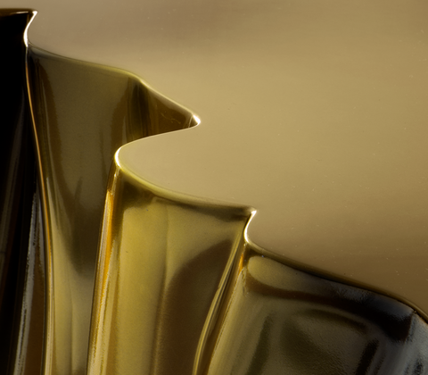 Lacquer Blue Sculptural Form Cabinet