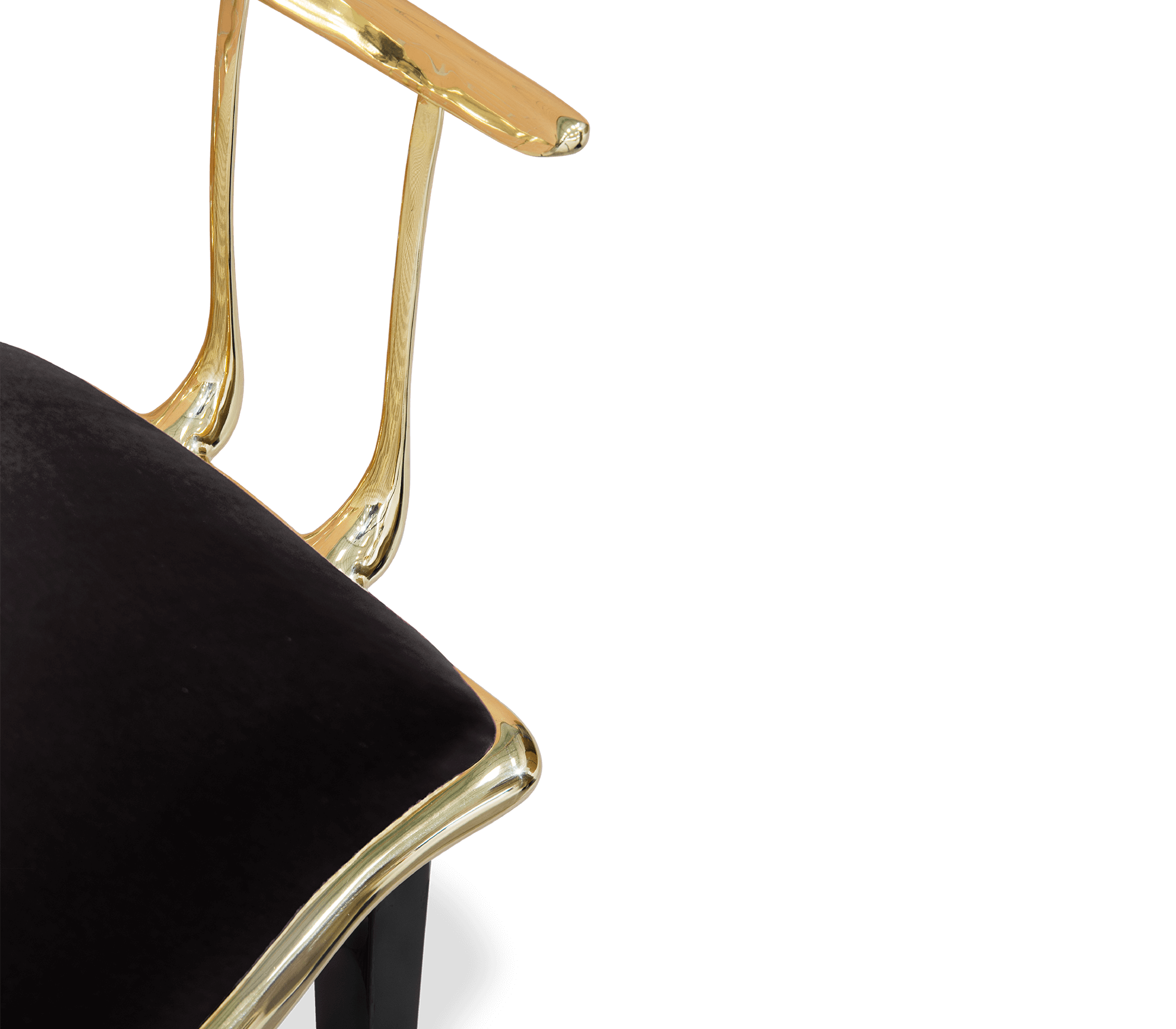 No 11 Surrealist Polished Brass Bar Stool