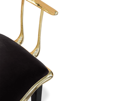 No 11 Surrealist Polished Brass Bar Stool