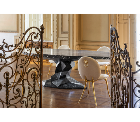 Faceted Design Dining Table for Dining Room