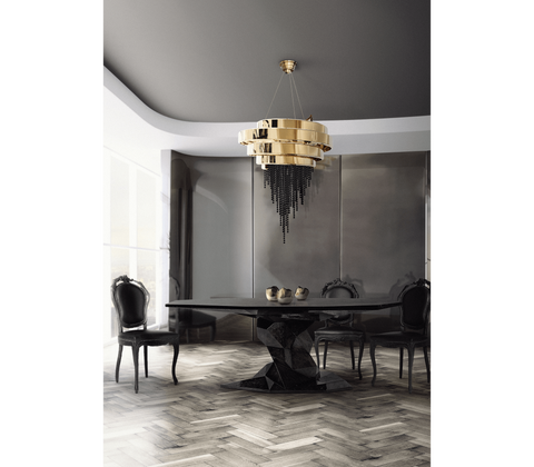 Faceted Design Dining Table for Dining Room