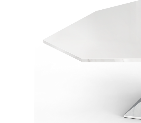 Faceted Design Dining Table for Dining Room