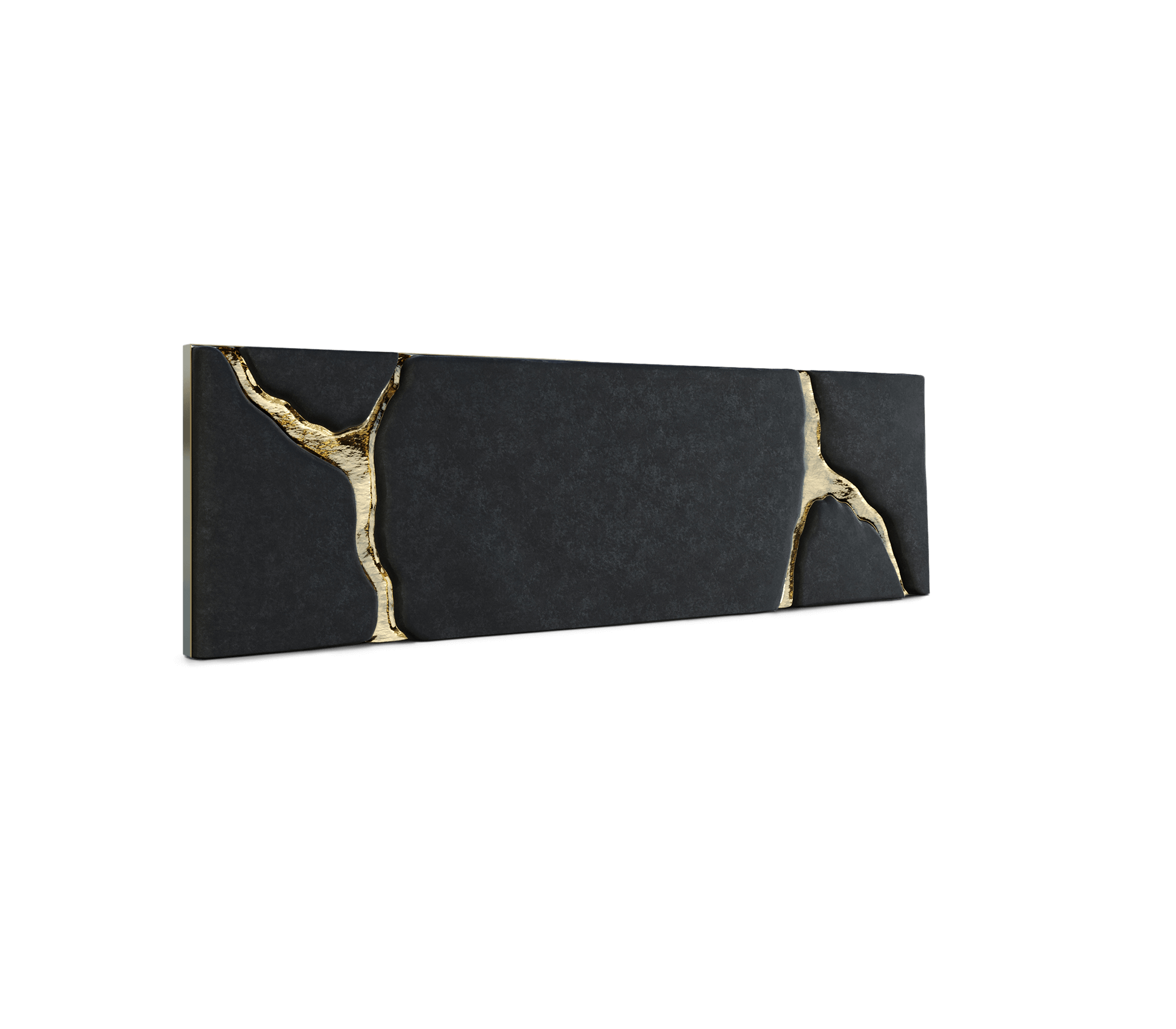 Lapiaz Kintsugi Velvet Polished Gold Headboard