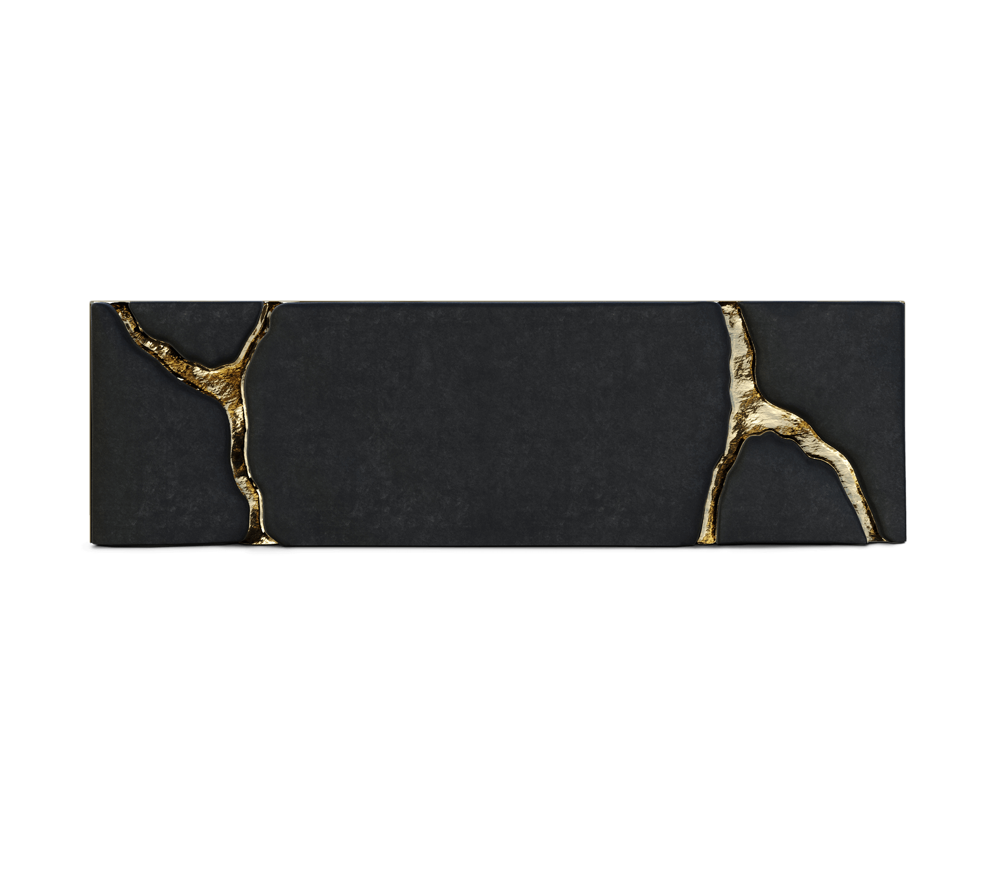 Lapiaz Kintsugi Velvet Polished Gold Headboard