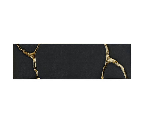 Lapiaz Kintsugi Velvet Polished Gold Headboard