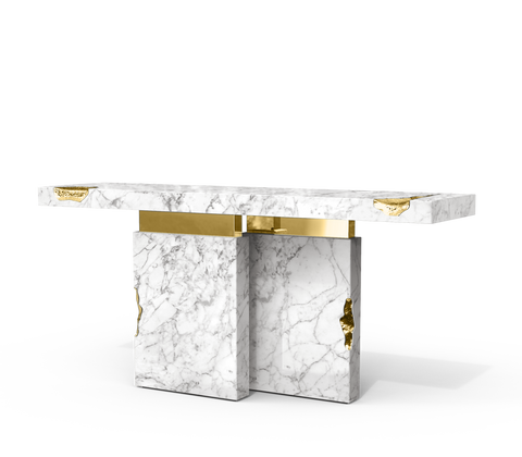 Brass Mirrored Gold Sculptural Form Cabinet Entryway
