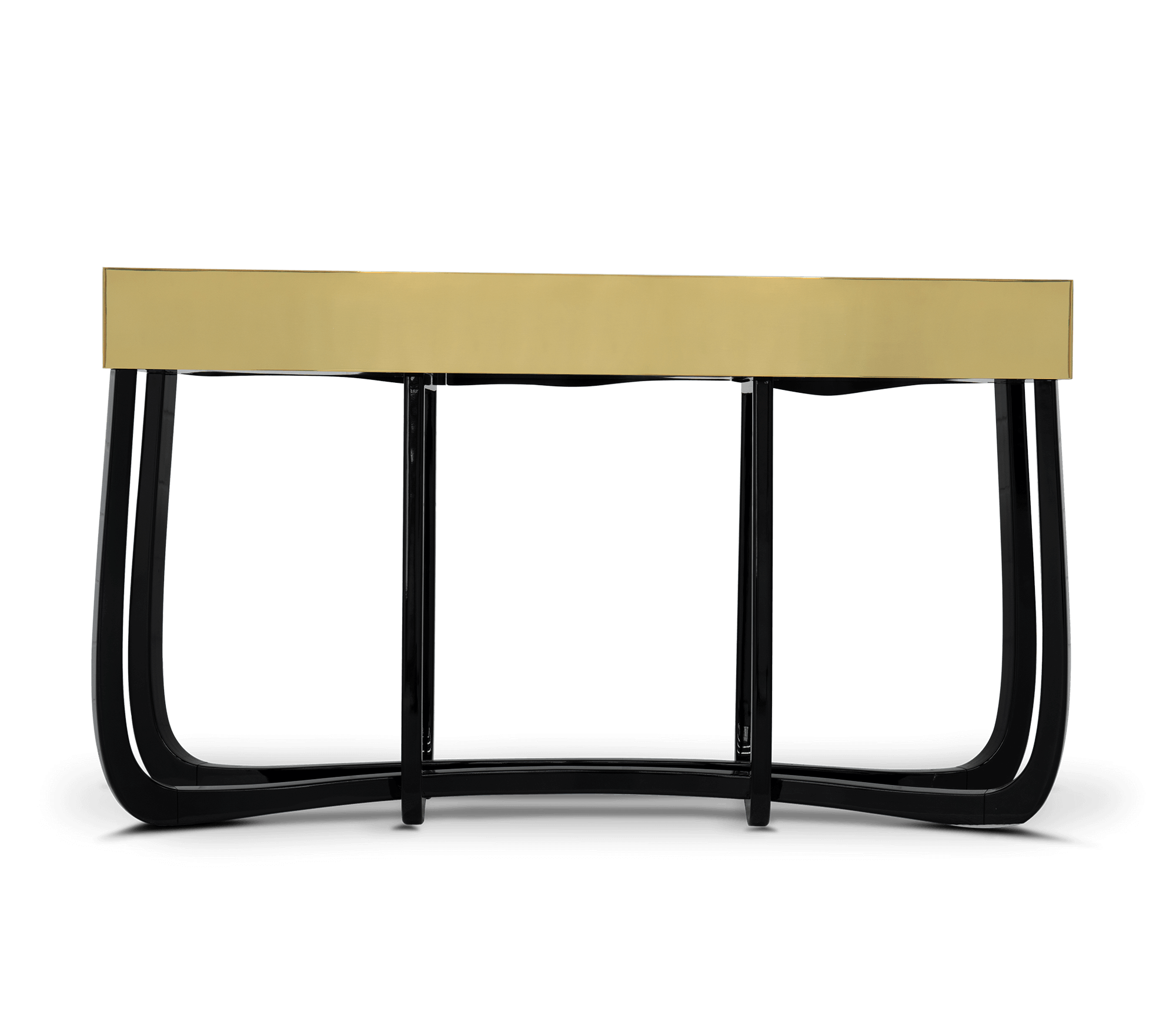 Sinuous Consoles Patina Brass Wave Entryways Cabinet Table