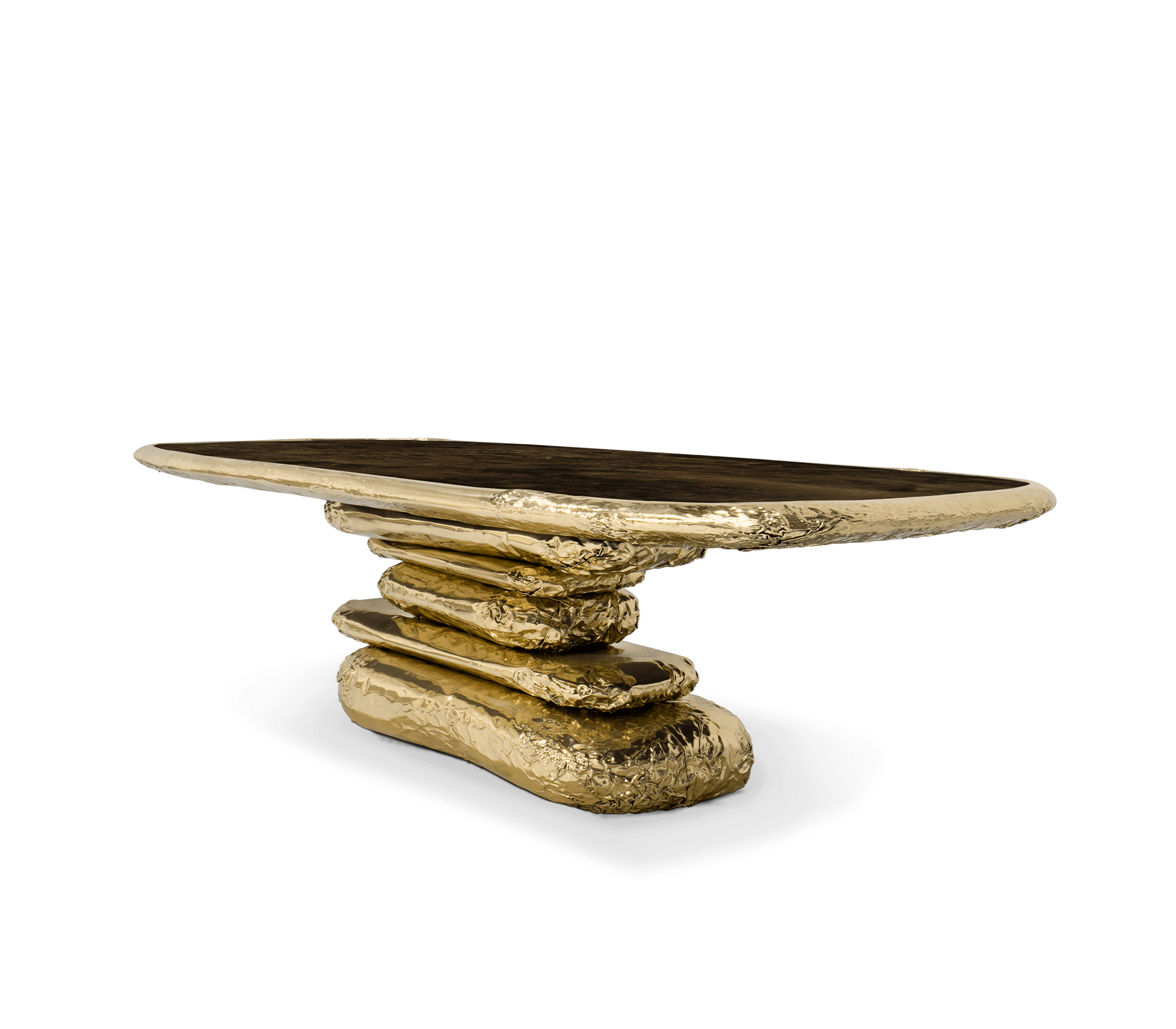 Stonehenge Marble and Brass Dining Table