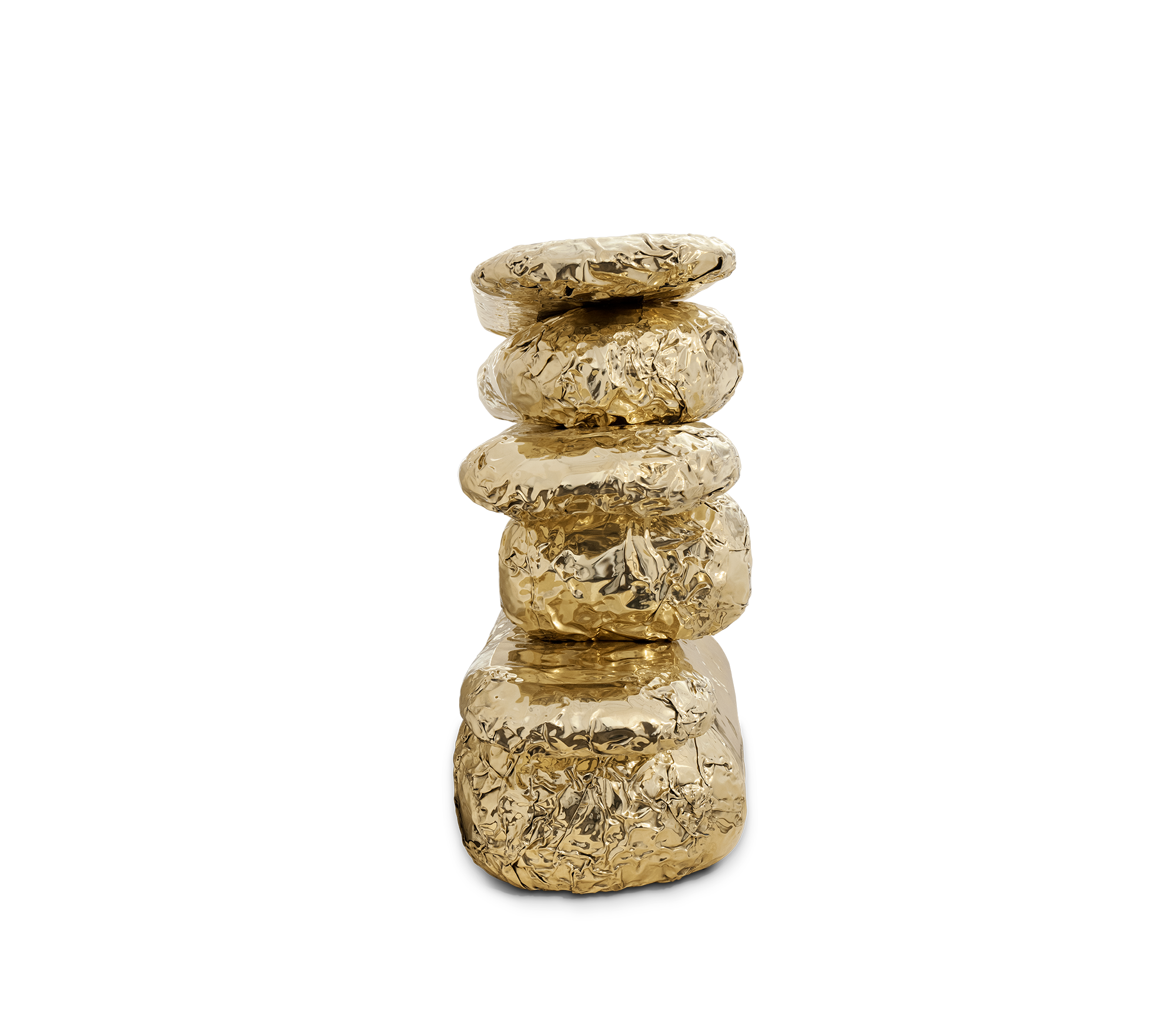 Brass Glass Gold Sculptural Form Cabinet